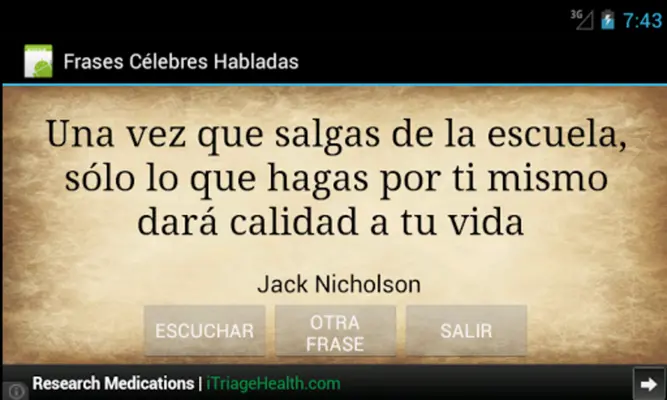 Frases Célebres android App screenshot 1